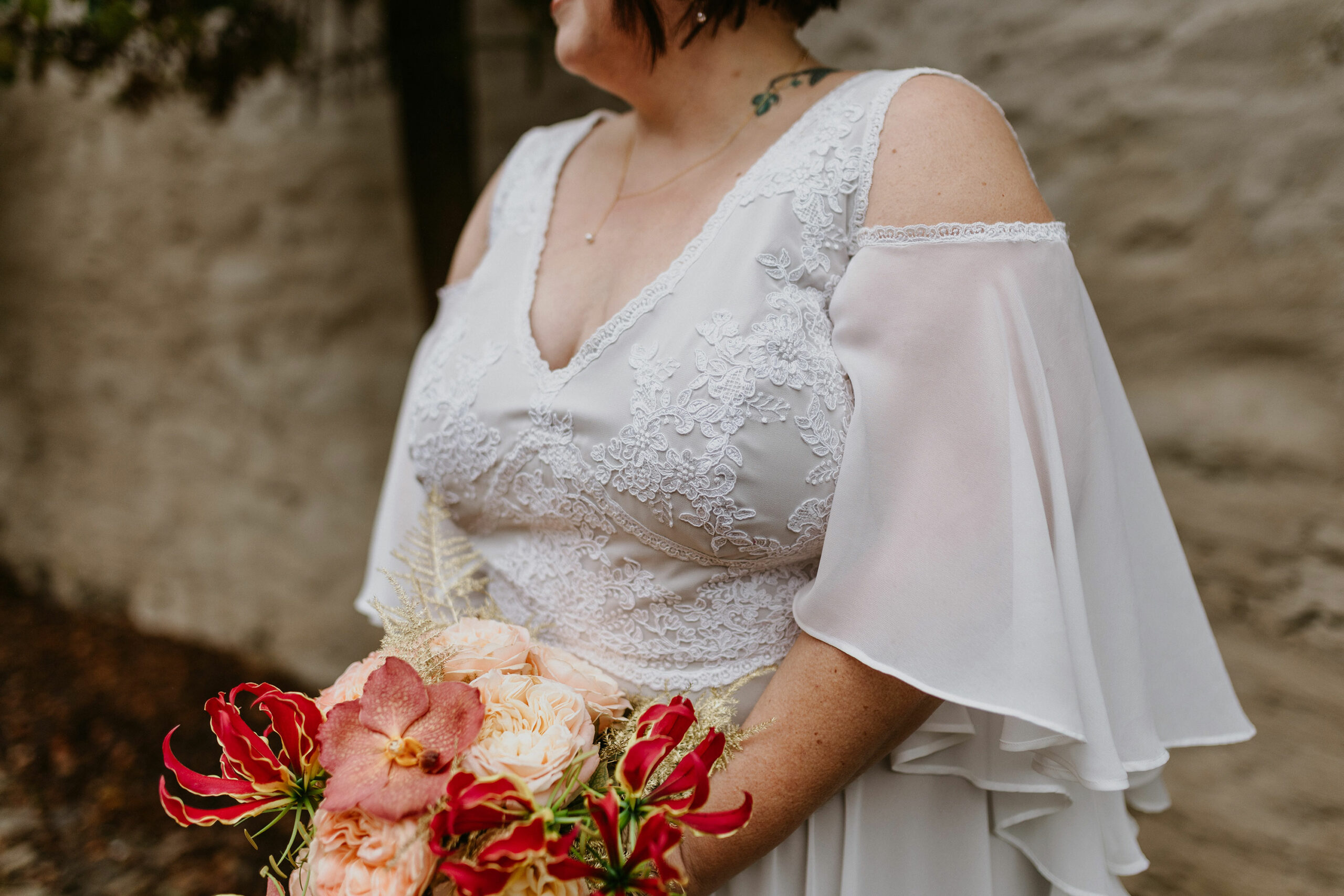robe-manche-volantee-bouquet