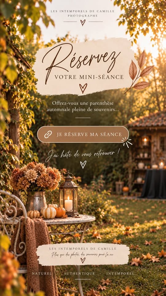 Balade photo dans le jardin d’automne avec Les Intemporels de Camille