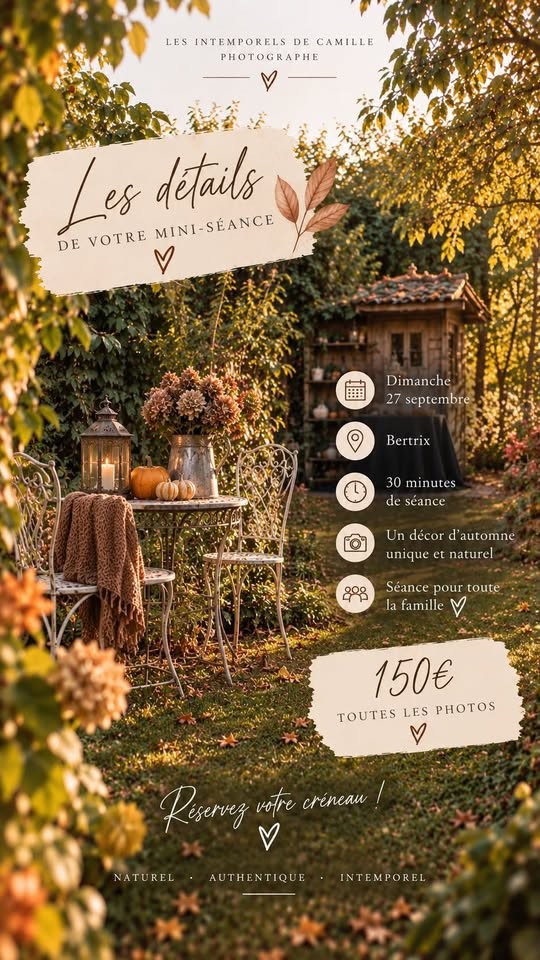 Détails de la mini-séance photo d’automne à Bertrix le 27 septembre